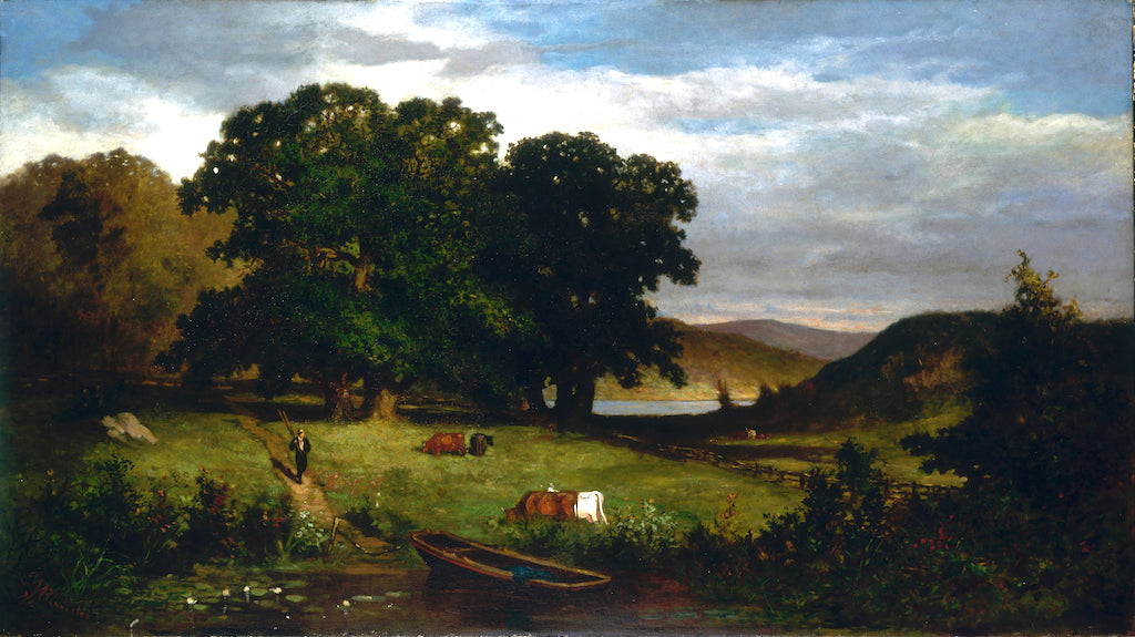 Oak Trees, vintage artwork by Edward Mitchell Bannister, 12x8" (A4) Poster