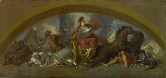 Bellona in Fury (small version), vintage artwork by Charles Le Brun, 12x8" (A4) Poster