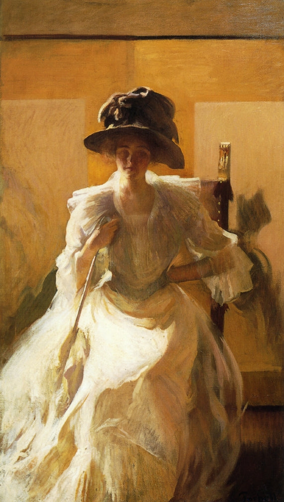 The Golden Screen by Edmund Tarbell,A3(16x12")Poster