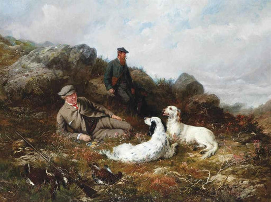 A Rest from the Shoot, vintage artwork by George Earle, 12x8" (A4) Poster