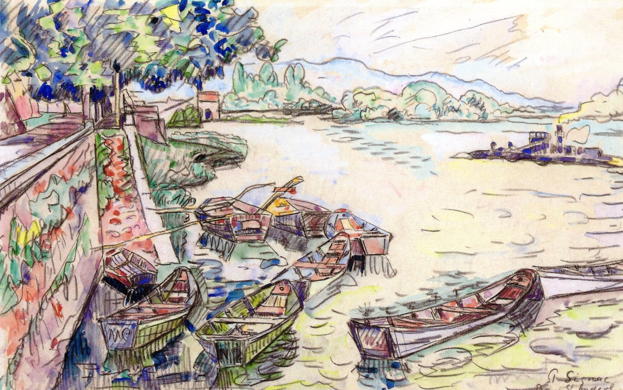 Bourg Saint-Andre by Paul Signac,A3(16x12")Poster