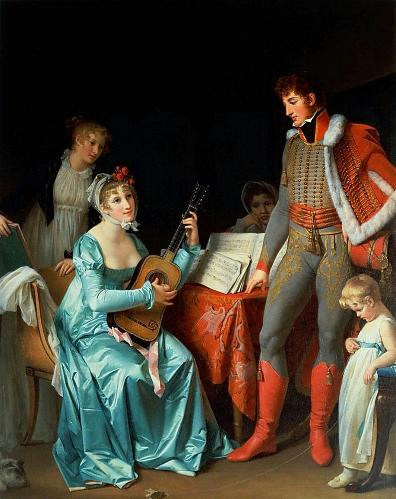 La Duchesse Abrantes et le General Junot, vintage artwork by Marguerite Gerard, 12x8" (A4) Poster