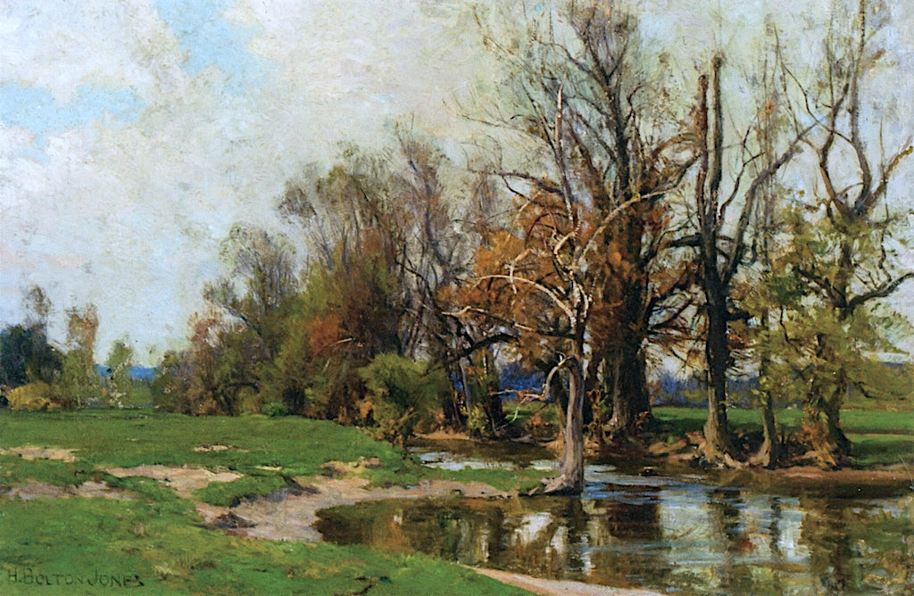 Fall Landscape, vintage artwork by Hugh Bolton Jones, 12x8" (A4) Poster