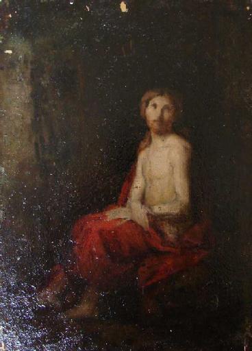 Christ in Prison, vintage artwork by Jean-Jacques Henner, 12x8" (A4) Poster