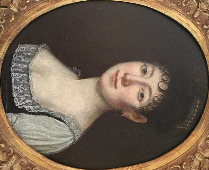 Young Noblewoman, vintage artwork by German School 19th Century Unknown, A3 (16x12") Poster Print