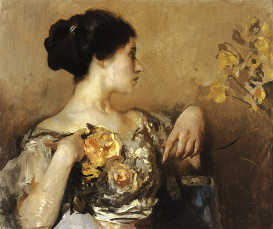 Lady with a Corsage by Edmund Tarbell,A3(16x12")Poster