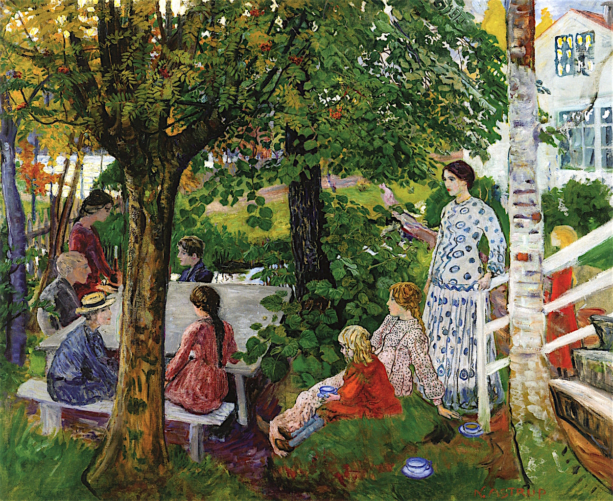 Birthday in the Garden by Nicolai Astrup,16x12(A3) Poster