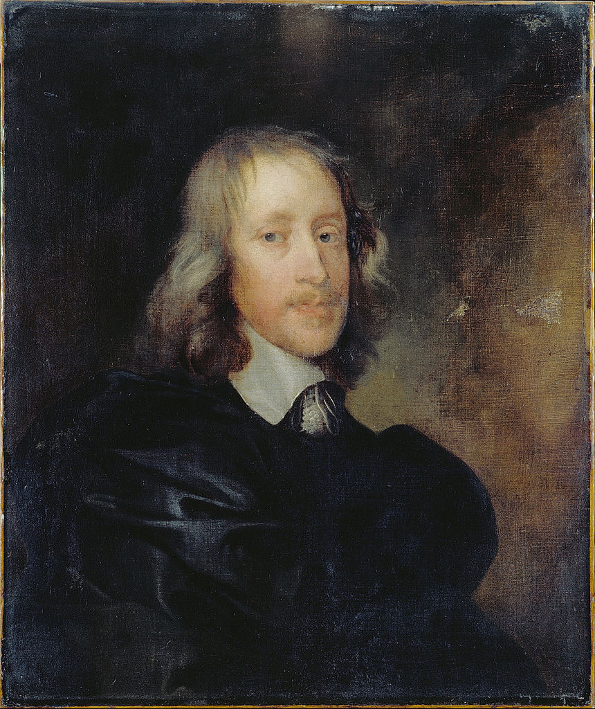 Sir Henry Vane the younger, vintage artwork by Gerard Soest, 12x8" (A4) Poster