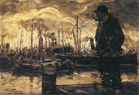 At the Docks by Eugeen van Mieghem,16x12(A3) Poster