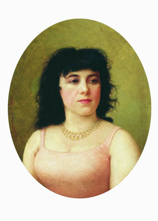 Portrait of Italian Ballerina Virginia Zucchi, vintage artwork by Fedor Bronnikov, 12x8" (A4) Poster