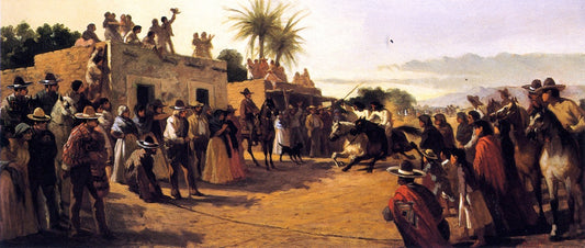 Horse Race, vintage artwork by Erneste Etienne de Francheville Narjot, 12x8" (A4) Poster