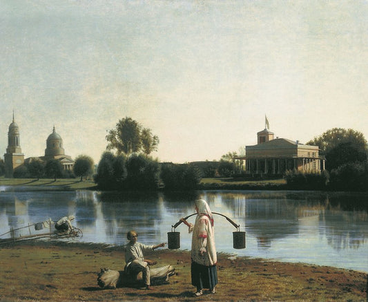 Spasskoye Estate, vintage artwork by Grigory Soroka, 12x8" (A4) Poster