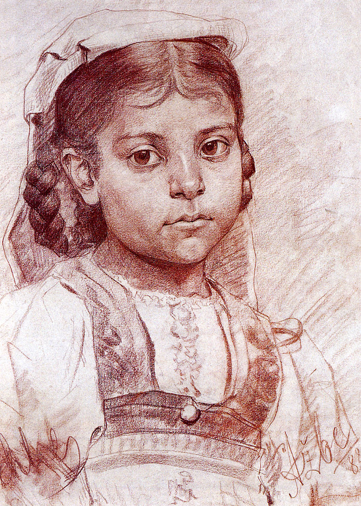 Portrait of a Dalmatian Girl by Anton Aszbe,A3(16x12")Poster