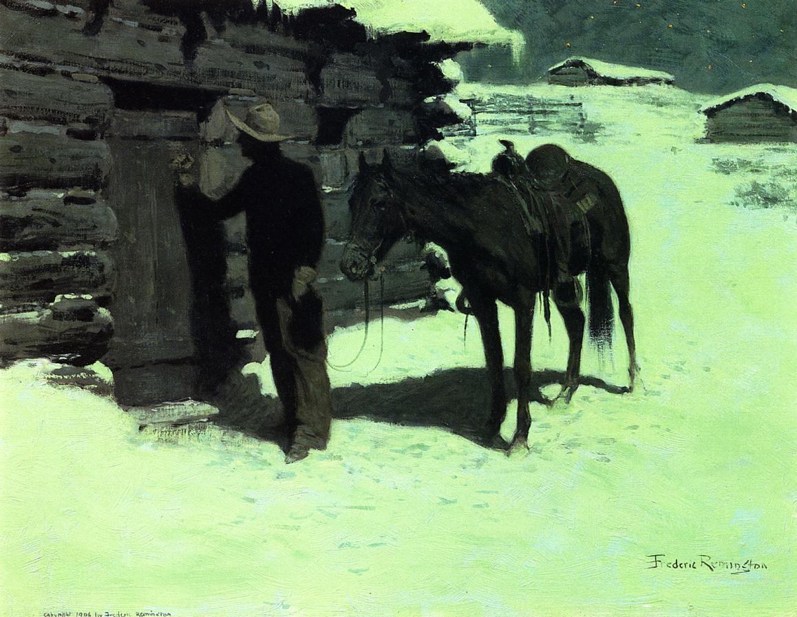 The Belated Traveler by Frederic Remington,A3(16x12")Poster