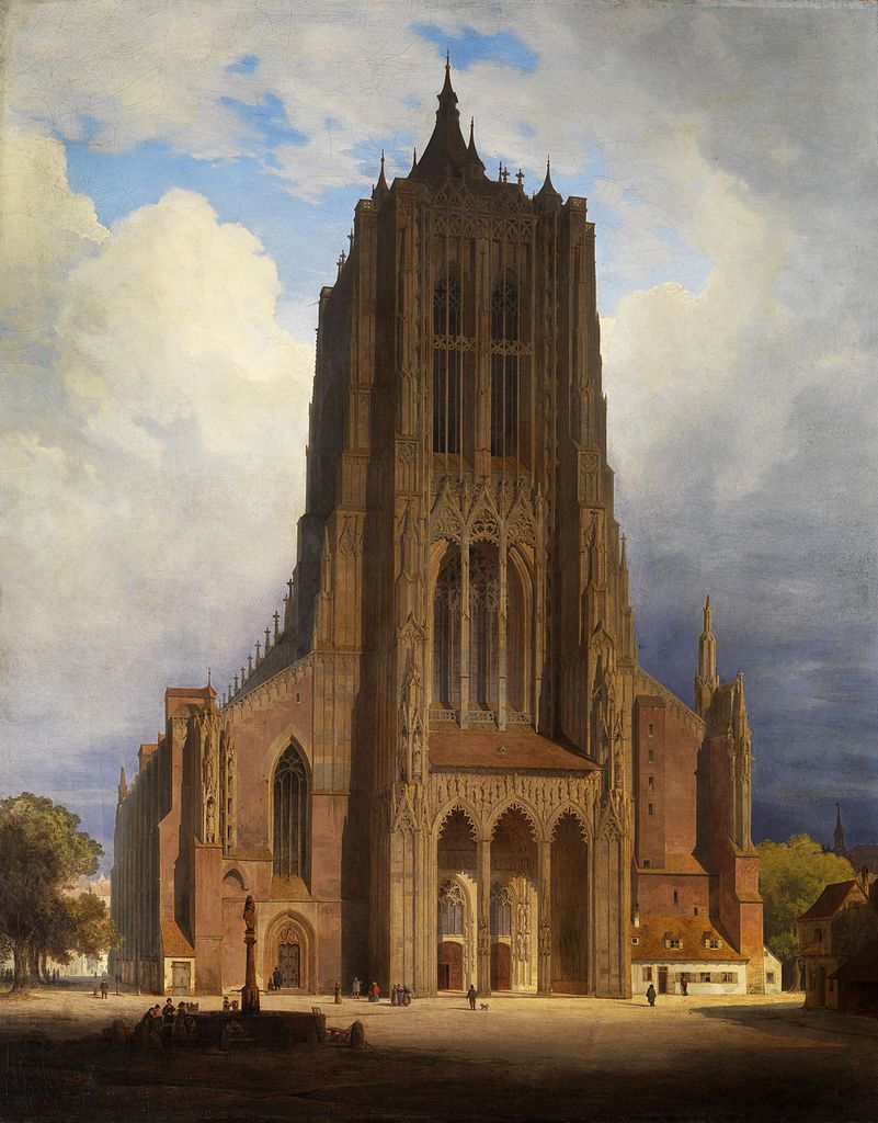 Ulm Minster, vintage artwork by Max Emanuel Ainmiller, A3 (16x12") Poster Print