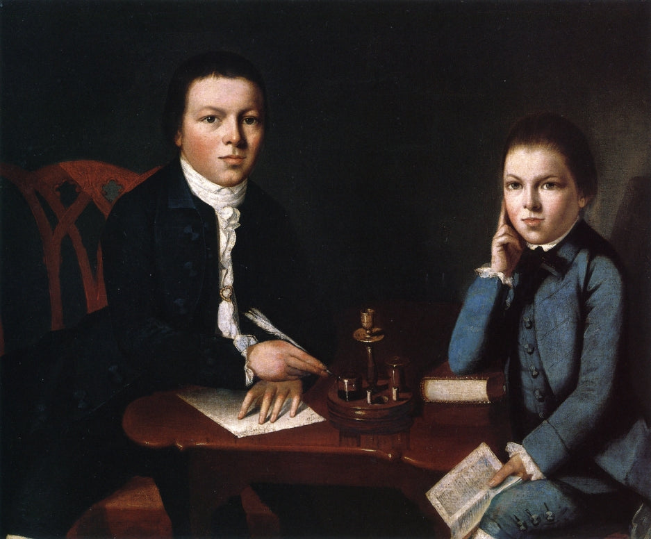 Francis Malbone and His Brother Saunders, vintage artwork by Gilbert Stuart, 12x8" (A4) Poster