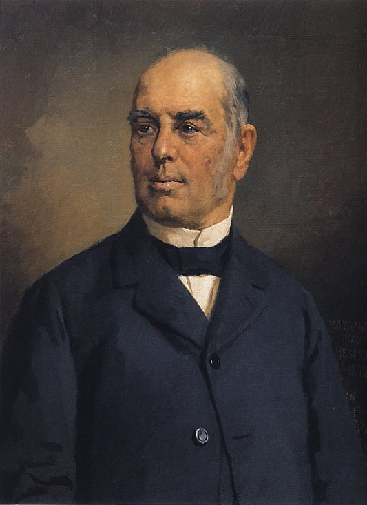 Portrait of I.G. Kharitonenko, vintage artwork by Nikolai Vasilevich Nevrev, 12x8" (A4) Poster