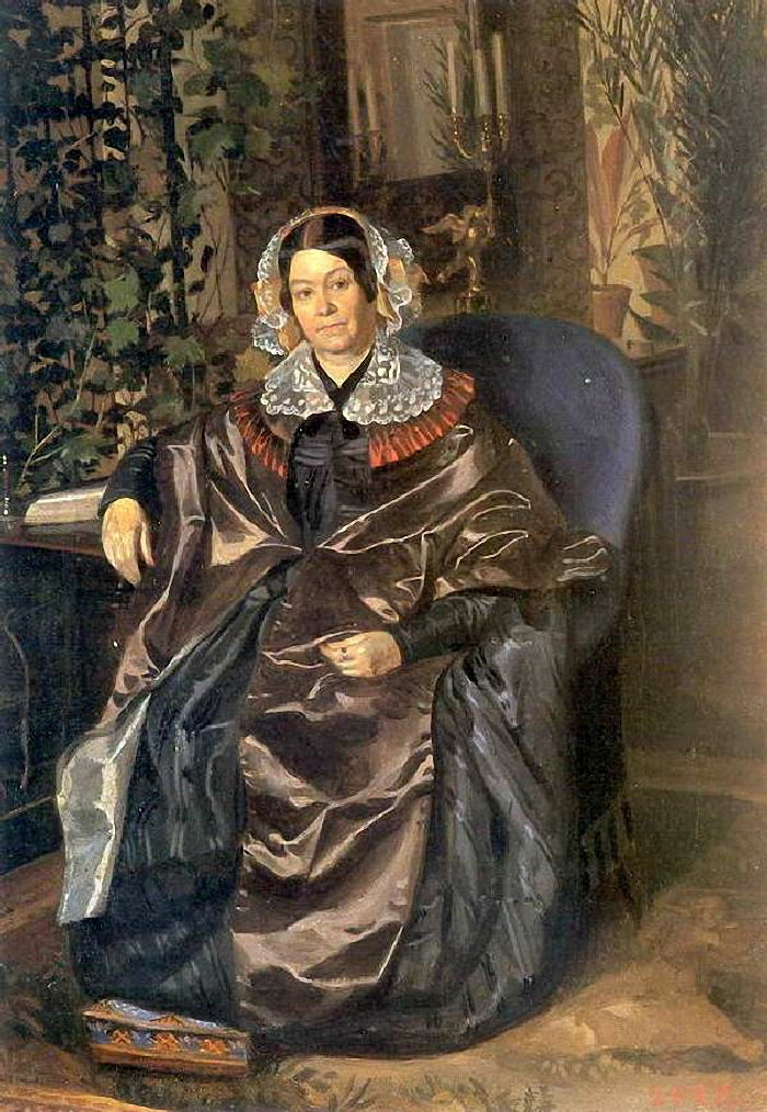 Portrait of M.P. Druzhinina, vintage artwork by Pavel Fedotov, A3 (16x12") Poster Print