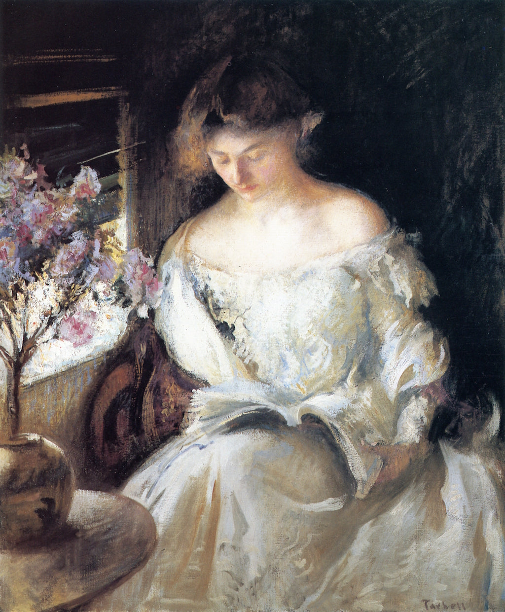 Girl Reading (by a Window) by Edmund Tarbell,A3(16x12")Poster