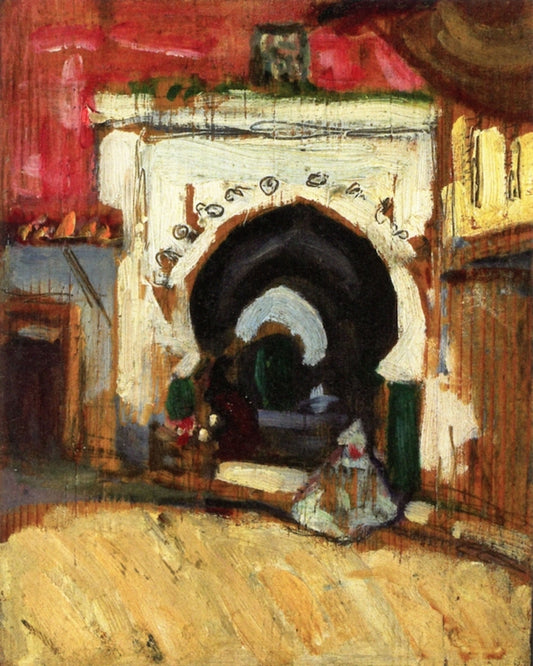 Moroccan Town, vintage artwork by James Wilson Morrice, 12x8" (A4) Poster