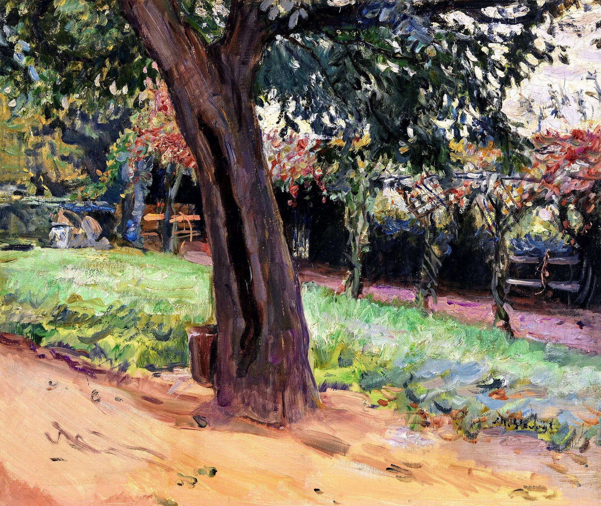 Chestnut in the forecourt of Neukastel by Max Slevogt,A3(16x12")Poster