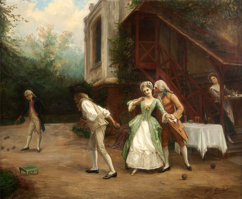 The Winning Party, vintage artwork by Jules Girardet, 12x8" (A4) Poster