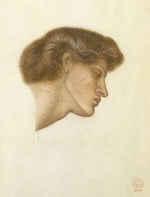 Dante's Dream at the Time of the Death of Beatrice - study, vintage artwork by Dante Gabriel Rossetti, 12x8" (A4) Poster