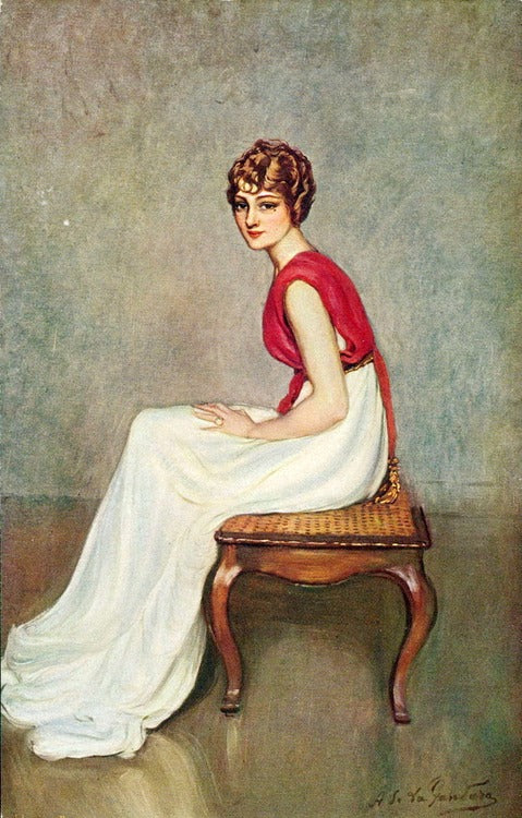 Portrait of Actress Jane Renouardt by Antonio de la Gandara,A3(16x12")Poster