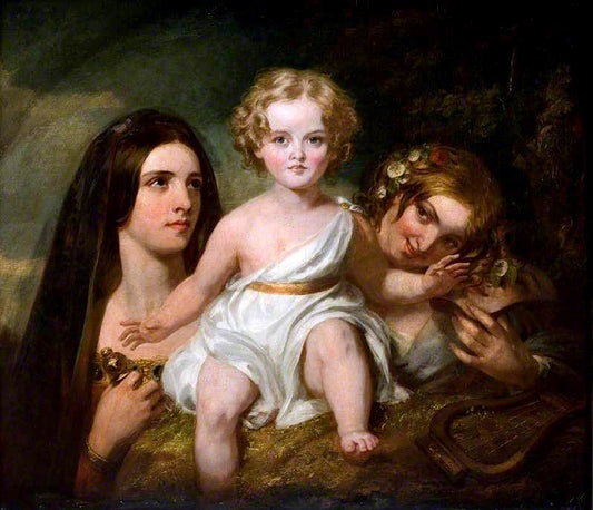 Genius between Tragedy and Comedy, vintage artwork by Charles West Cope, A3 (16x12") Poster Print