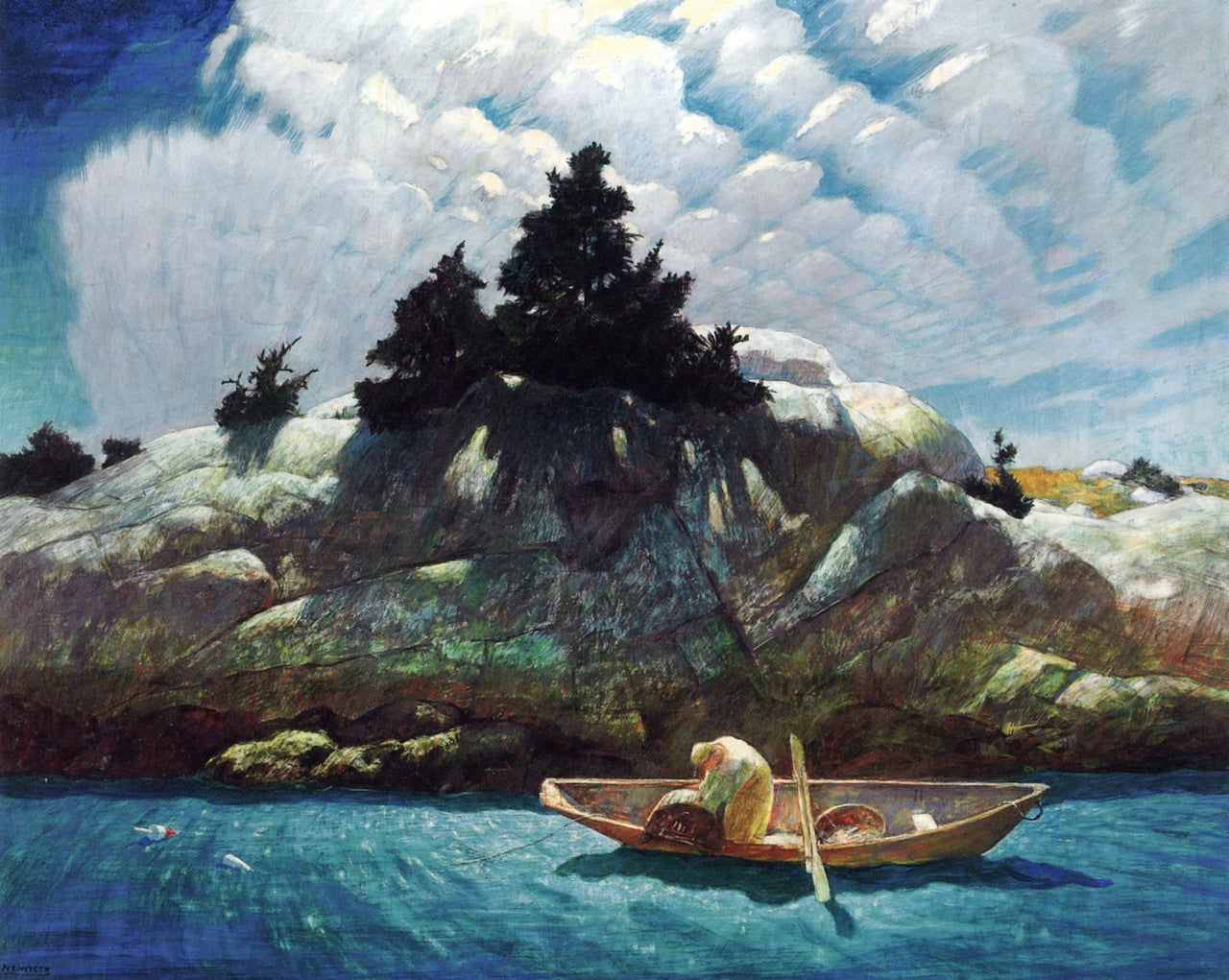 Black Spruce Ledge by Newell Convers (N.C.) Wyeth,16x12(A3) Poster