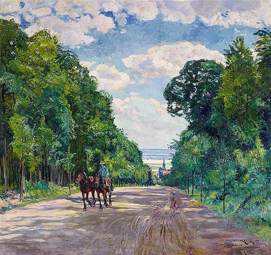 Schermcke Road, vintage artwork by Philipp Franck, 12x8" (A4) Poster