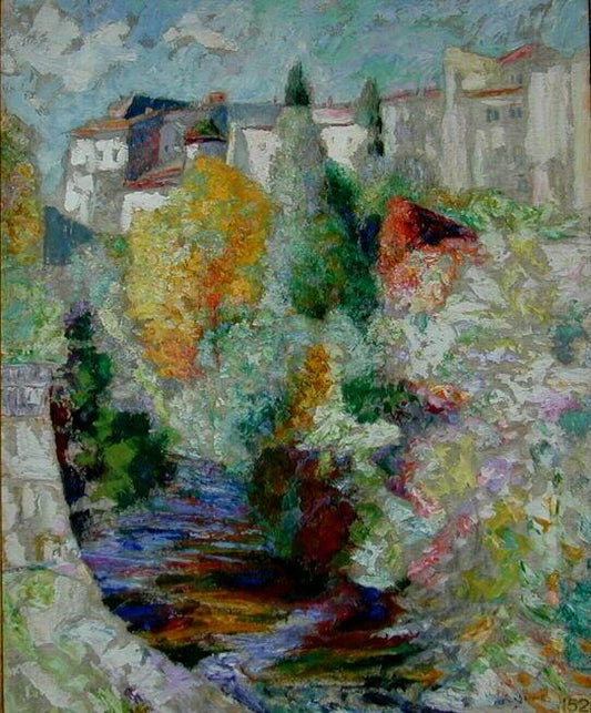 La Monne en Ete, vintage artwork by Victor Charreton, 12x8" (A4) Poster
