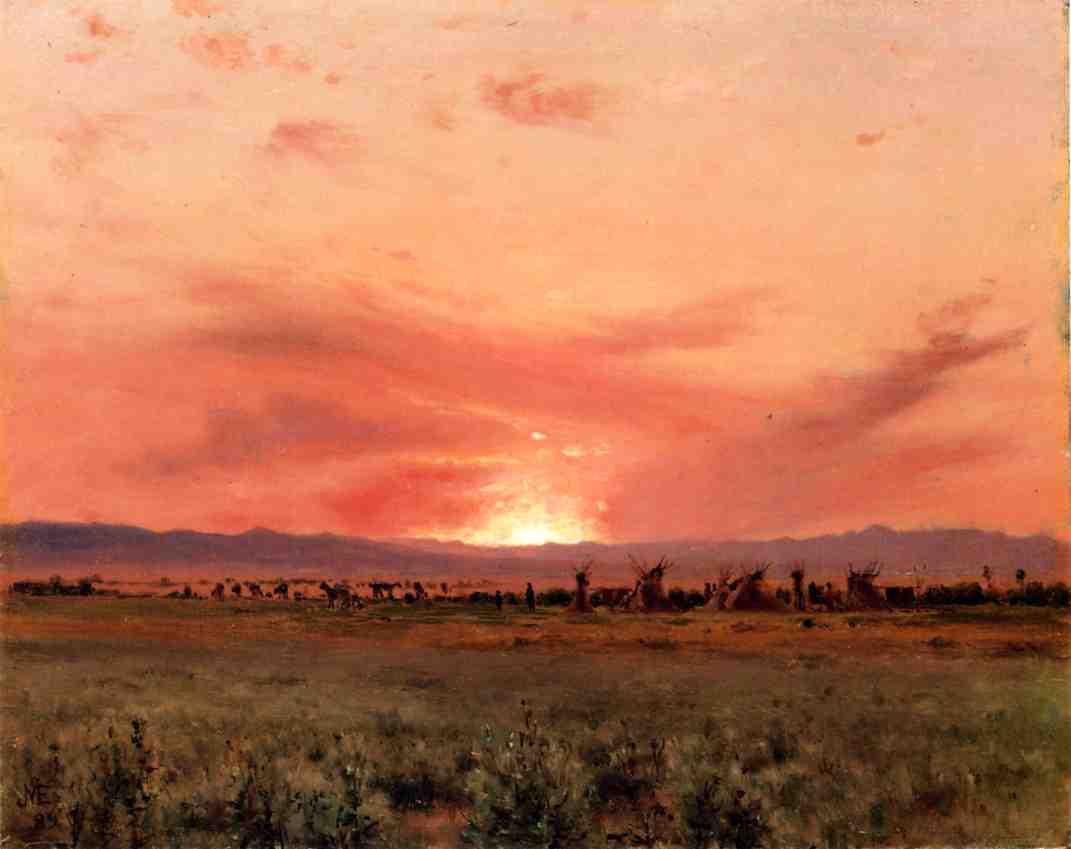 The Far West, vintage artwork by Jervis McEntee, 12x8" (A4) Poster