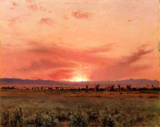 The Far West, vintage artwork by Jervis McEntee, 12x8" (A4) Poster