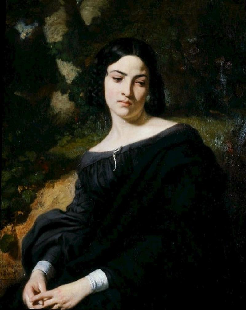 A Widow, vintage artwork by Thomas Couture, A3 (16x12") Poster Print