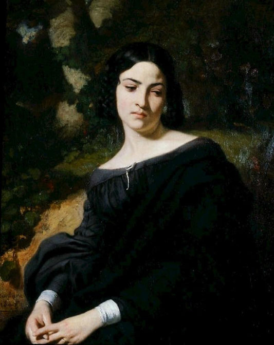 A Widow, vintage artwork by Thomas Couture, A3 (16x12") Poster Print