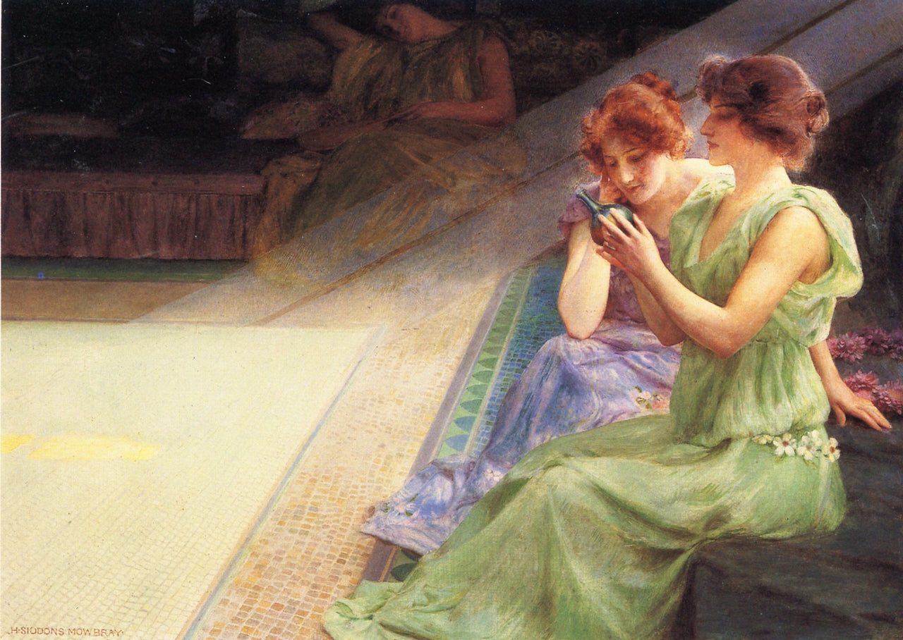 Iridescence, vintage artwork by Henry Siddons Mowbray, 12x8" (A4) Poster