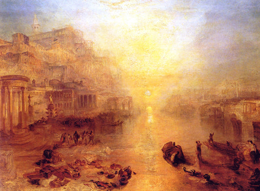 Ancient Italy - Ovid Banished from Rome, vintage artwork by Joseph Mallord William Turner, 12x8" (A4) Poster