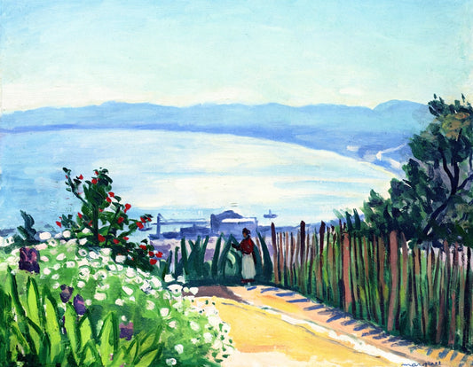 Baie d'Alger vue d'El-Biar, vintage artwork by Albert Marquet, 12x8" (A4) Poster