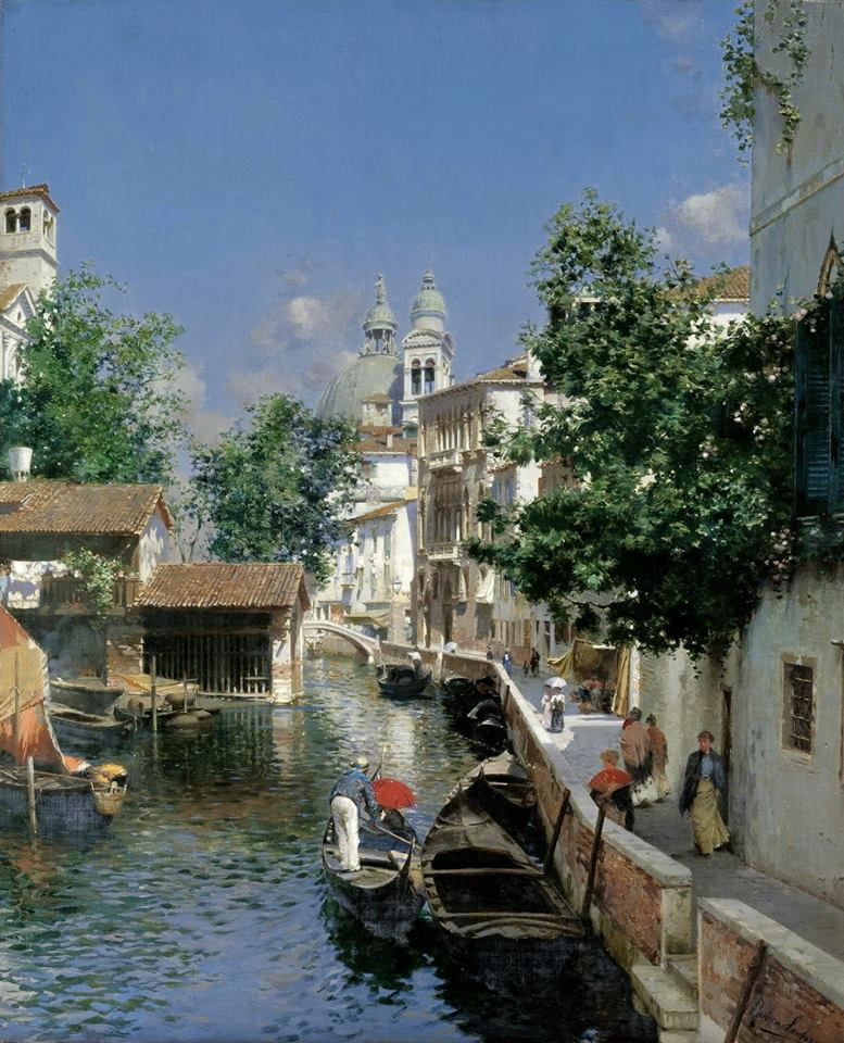rds the Church of Santa Maria della Salute by Rubens Santoro,A3(16x12")Poster