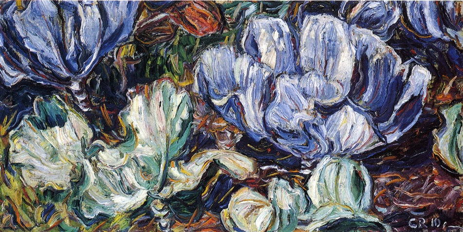 Cabbages, vintage artwork by Christian Rohlfs, 12x8" (A4) Poster