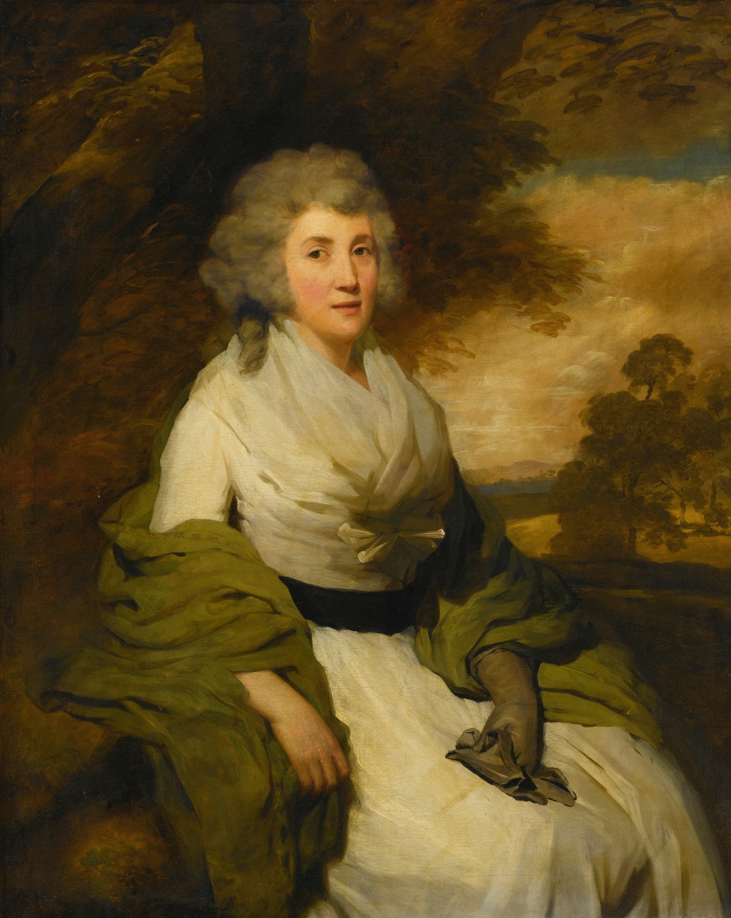 Portrait of Mrs. John Parish, vintage artwork by Sir Henry Raeburn, R.A., P.R.S.A., 12x8" (A4) Poster
