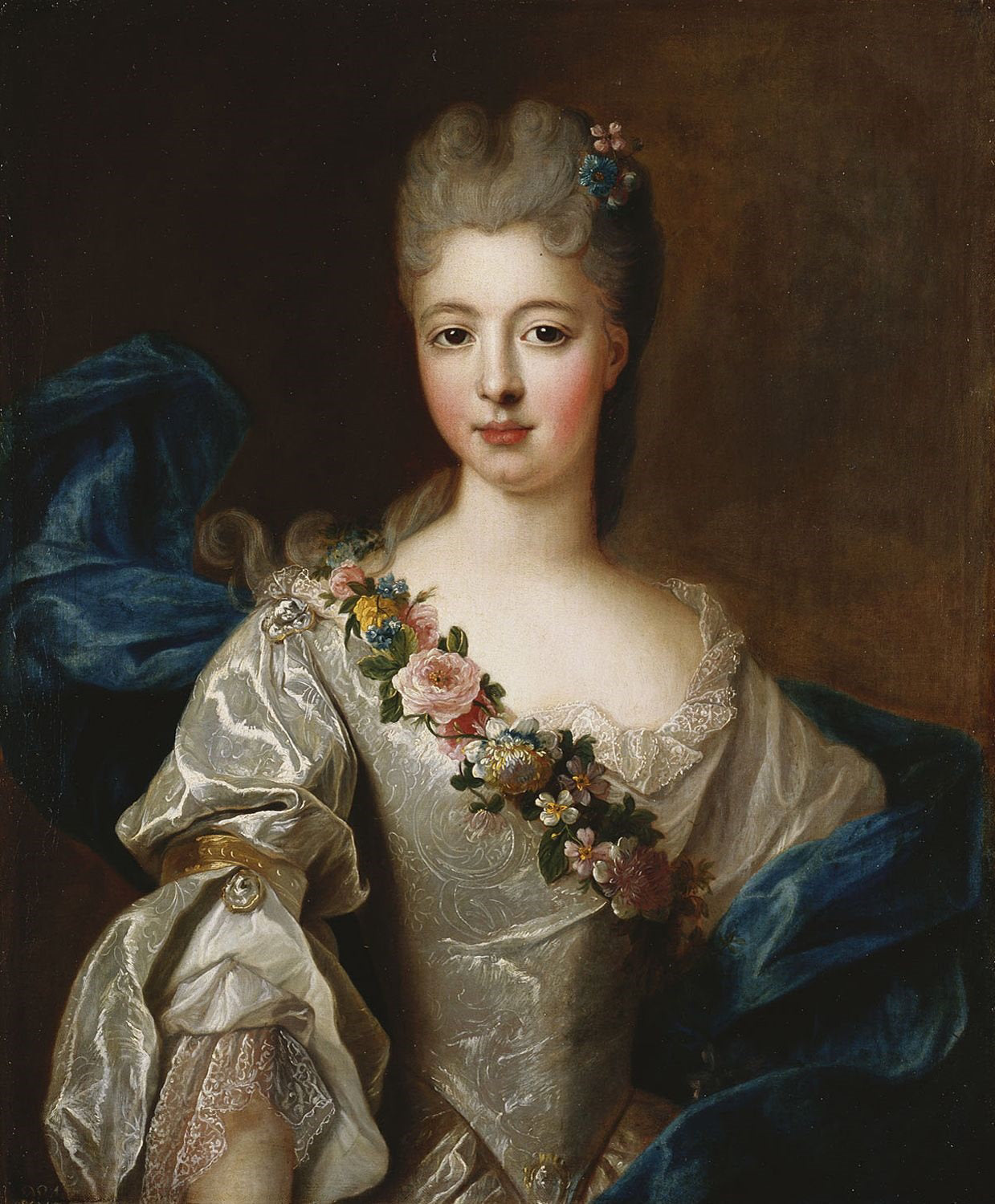 Marie Anne de Bourbon, Mademoiselle de Clermont, vintage artwork by Pierre Gobert, 12x8" (A4) Poster