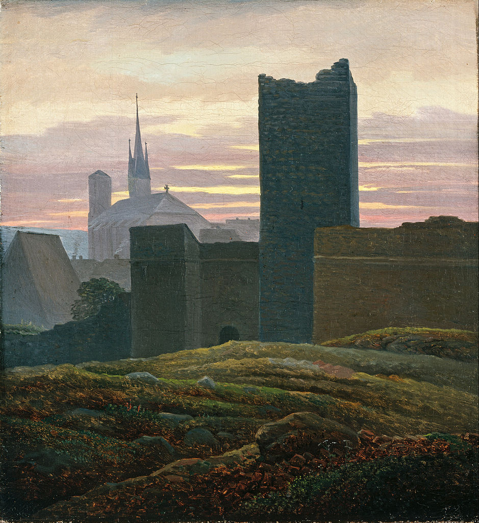 The Imperial Castle in Eger, vintage artwork by Carl Gustav Carus, A3 (16x12") Poster Print