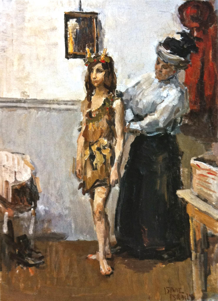 In the Dressing Room, vintage artwork by Isaac Israels, 12x8" (A4) Poster