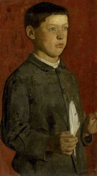 Boy with a Feather by Ferdinand Hodler,A3(16x12")Poster