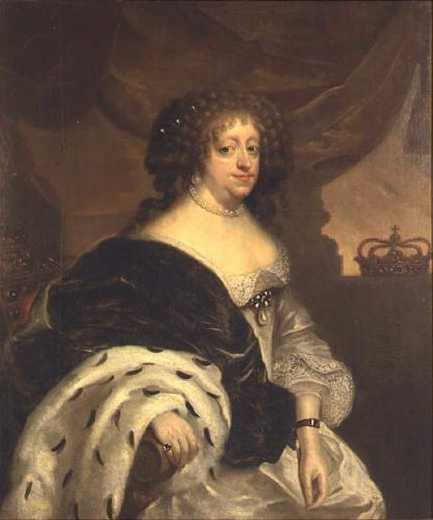 Sophie Amalie, Queen of Denmark, vintage artwork by Abraham Wuchters, 12x8" (A4) Poster