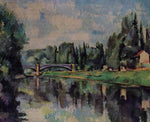 Bridge over the Marne, vintage artwork by Paul Cezanne, 12x8" (A4) Poster