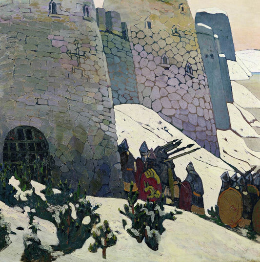 The Guards, vintage artwork by Nicholas Roerich, 12x8" (A4) Poster