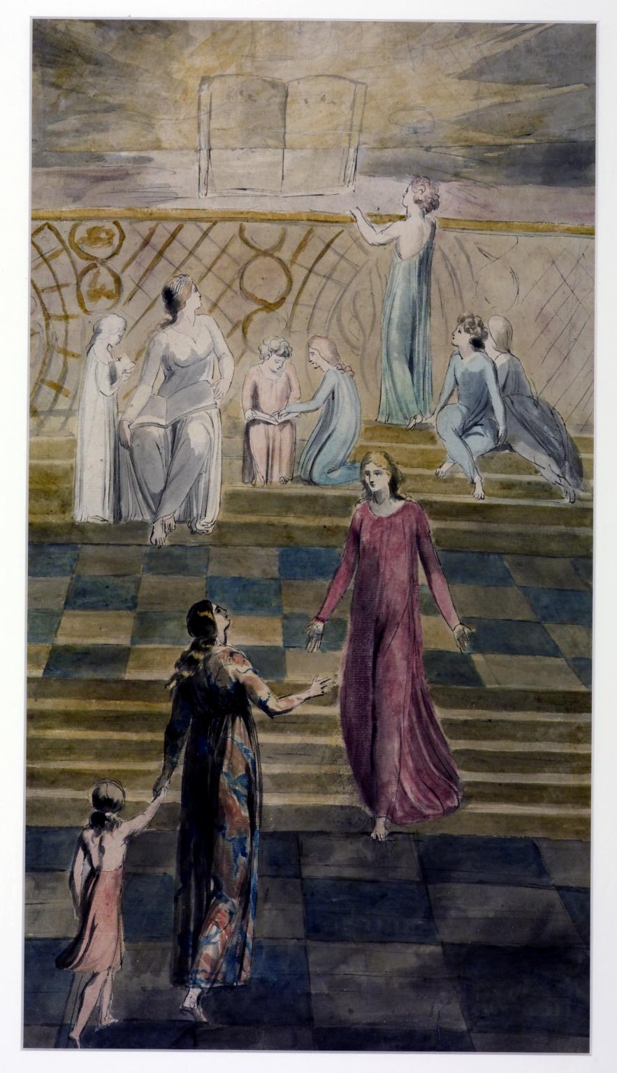 An Allegory of the Bible, vintage artwork by William Blake, 12x8" (A4) Poster